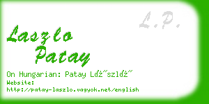 laszlo patay business card